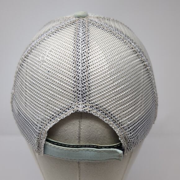 Mossy Oak Strapback Mesh Back Trucker Hat Blue One Size Embroidered - Picture 6 of 8